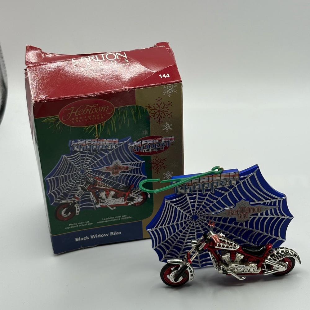 2006 Carlton Cards American Chopper Series Black Widow Bike Ornament # 144 W/box